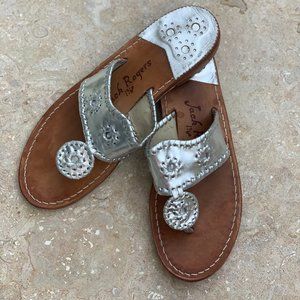 Silver Palm Beach Jack Rogers Size 9